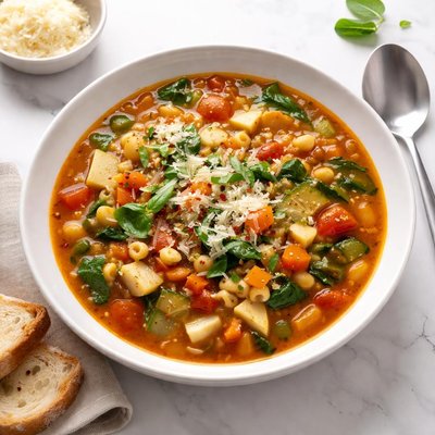 Image of Easy Vegetable Minestrone Soup