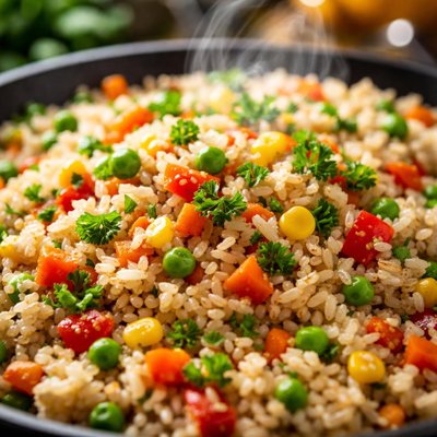 Image of Easy Vegetarian Brown Rice Pilaf