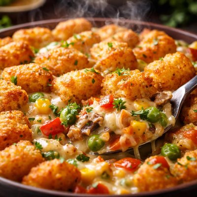 Image of Easy Vegetarian Tater Tot Casserole
