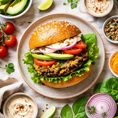 Image of Easy Veggie Burger for One Vegan