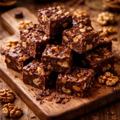 Image of Easy Walnut and Chocolate Fudge