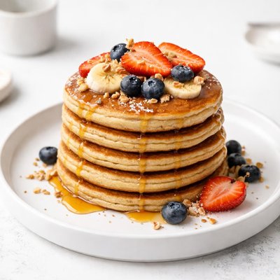 Image of Easy Whole Food Oil Free Vegan Pancakes