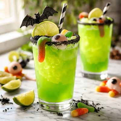 Image of Ecto Lime Cooler Halloween Cocktail