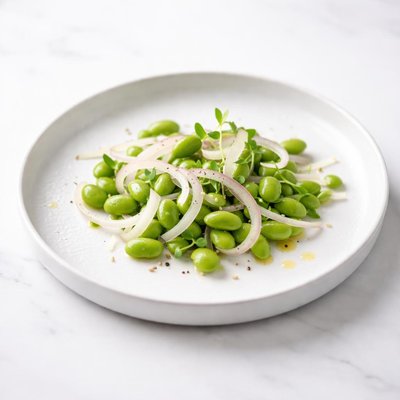 Image of Edamame Soy Beans and Onions
