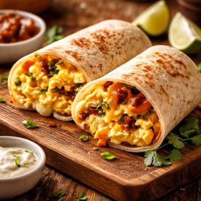 Image of Burrito sin lácteos con huevo y queso