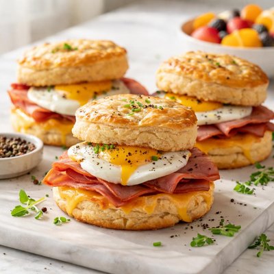 Image of Egg and Ham Biscuits
