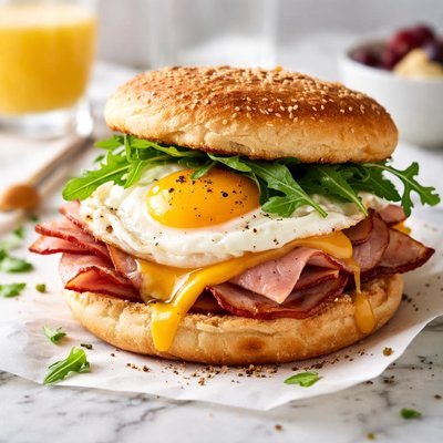 Image of Egg and Ham Breakfast Sandwich