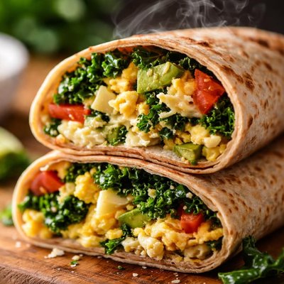 Image of Egg and Kale Breakfast Wraps