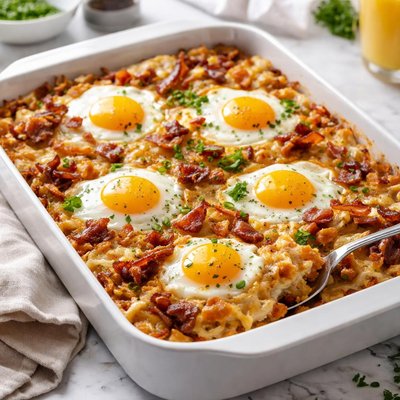 Image of Egg Bacon and Hash Browns Casserole