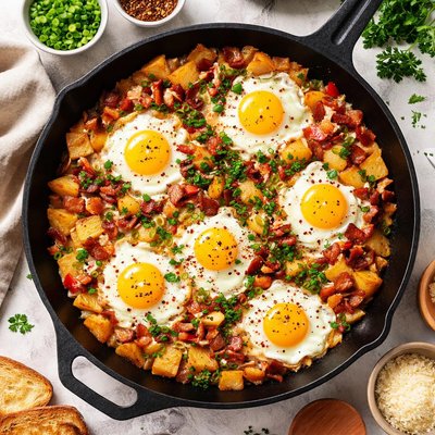 Image of Egg Bacon and Potato Skillet
