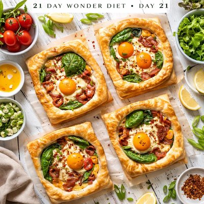 Image of Egg Bacon Pies 21 Day Wonder Diet Day 21