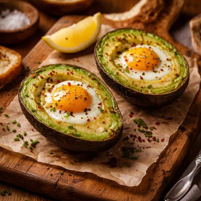 Image of Egg in Avocado Hole