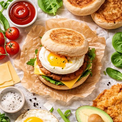 Image of Egg Muffin Sandwich Similar to a Well Known Fast Food Staple