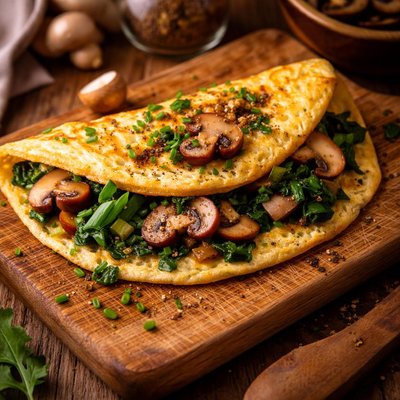 Image of Whole30 Egg Mushroom Omelette