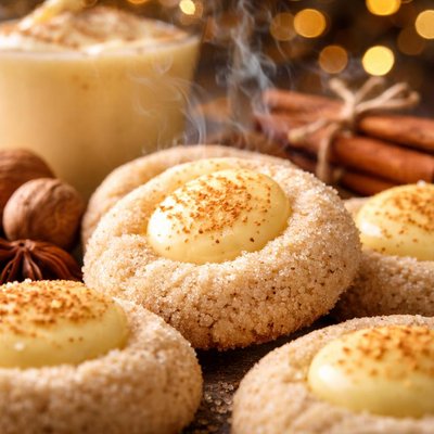 Image of Egg Nog Thumbprint Cookies