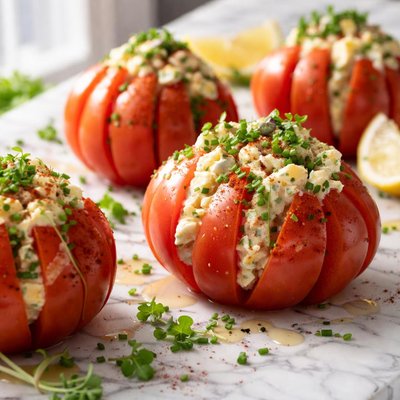 Image of Egg Salad in Tomato Accordions