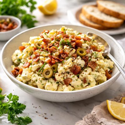 Image of Egg Salad with Bacon and Olives