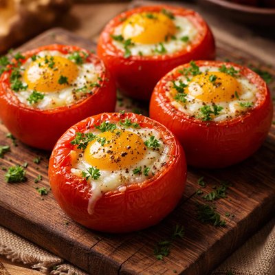 Image of Egg Stuffed Tomatoes