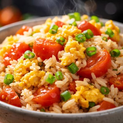 Image of Egg Tomato Leftover Rice
