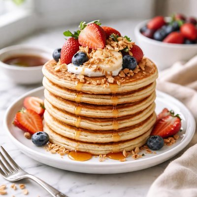 Image of Egg White Oatmeal Pancakes