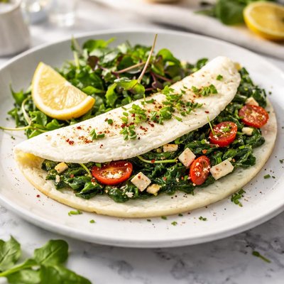 Image of Egg White Omelet with Spinach or Chard