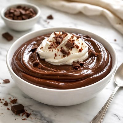 Image of Eggless Chocolate Pudding Pie Filling