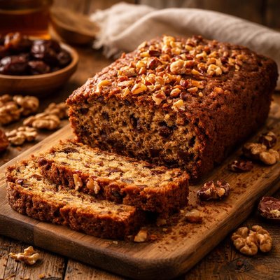 Image of Eggless Milkless Date Nut Cake