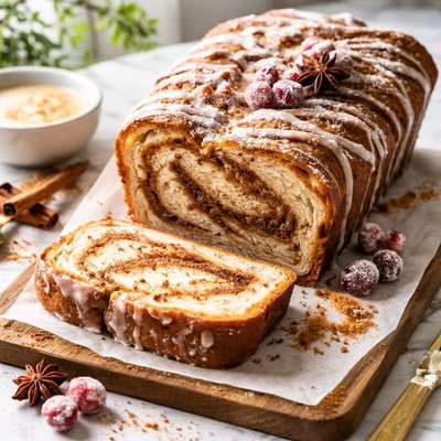Image of Eggnog Cinnamon Swirl Bread