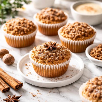 Image of Eggnog Muffins with Nutmeg Streusel Topping