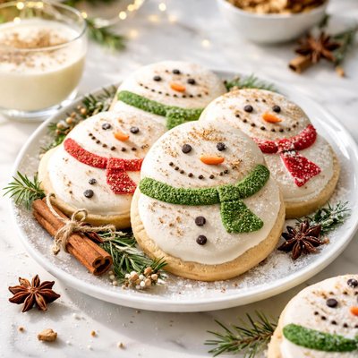 Image of Eggnog Snowman Cookies