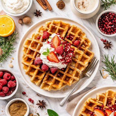 Image of Eggnog Waffles