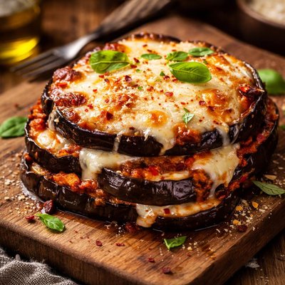 Image of Eggplant and Mozzarella Melt