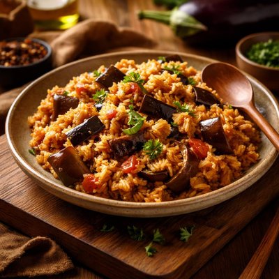 Image of Eggplant and Rice