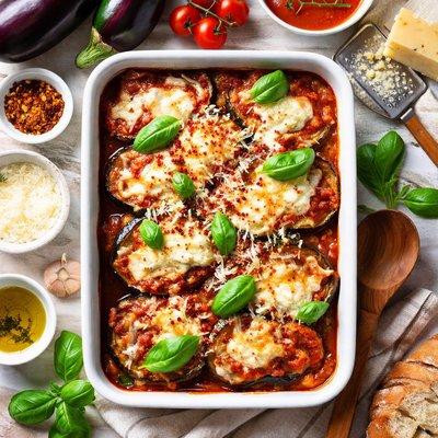 Image of Eggplant Aubergine Almost Parmigiano