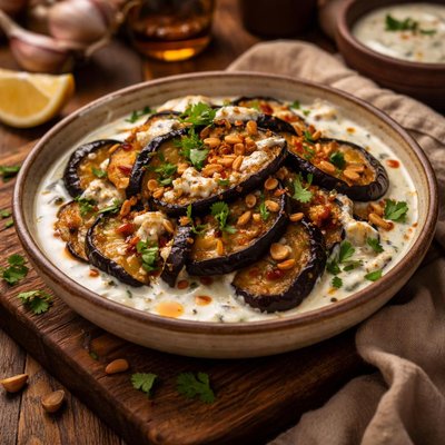 Image of Eggplant Aubergine in Joghurt Sauce