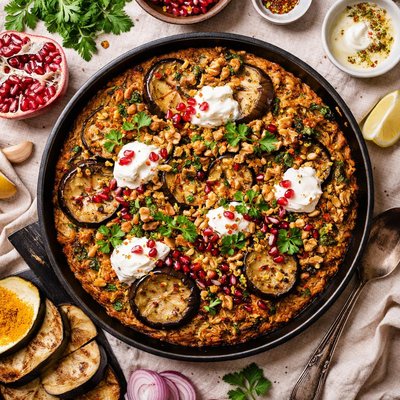 Image of Eggplant Aubergine Kuku Persian Eggplant