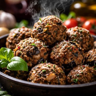 Image of Eggplant Aubergine Meatballs