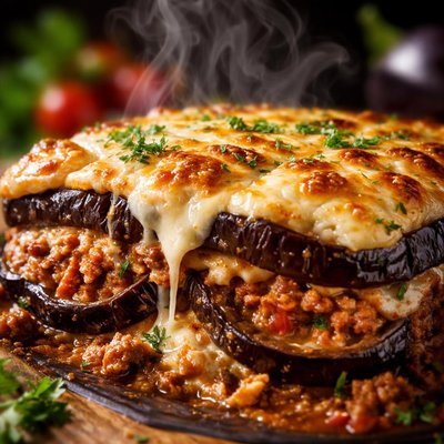 Image of Eggplant Aubergine Moussaka