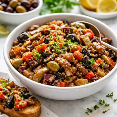 Image of Eggplant Aubergine Olive Relish
