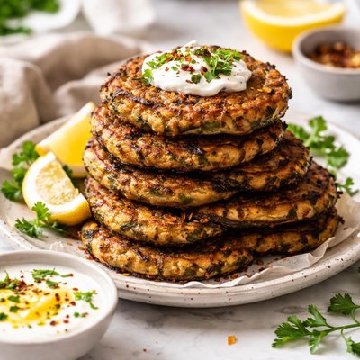 Image of Eggplant Aubergine Patties or Eggplant Fritters