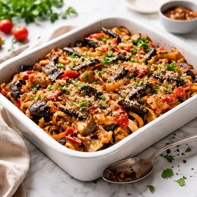 Image of Eggplant Aubergine Pepper Kugel