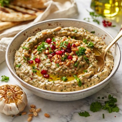 Image of Eggplant Aubergine Roasted Garlic Spread