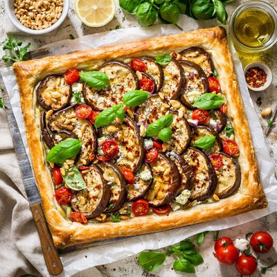 Image of Eggplant Aubergine Tart
