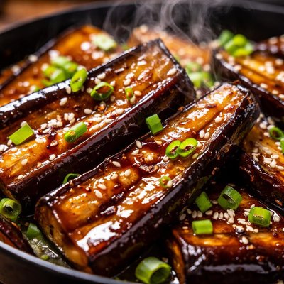 Image of Eggplant Aubergine Teriyaki