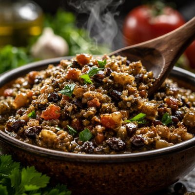 Image of Eggplant Caviar with Tapenade