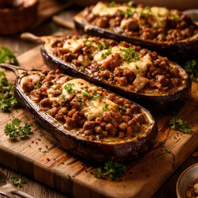 Image of Eggplant Lovers Stuffed Eggplant
