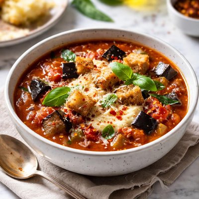 Image of Eggplant Parmesan Soup