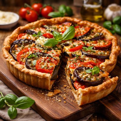 Image of Eggplant Tomato Pie