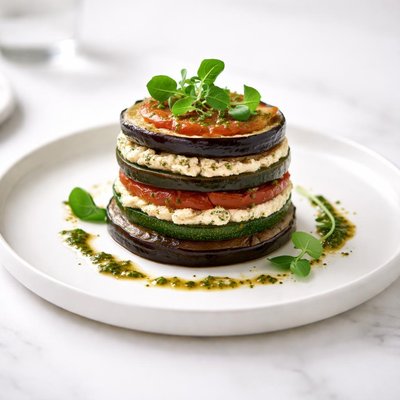 Image of Eggplant Zucchini Napoleon