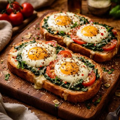 Image of Eggs and Tomatoes Florentine